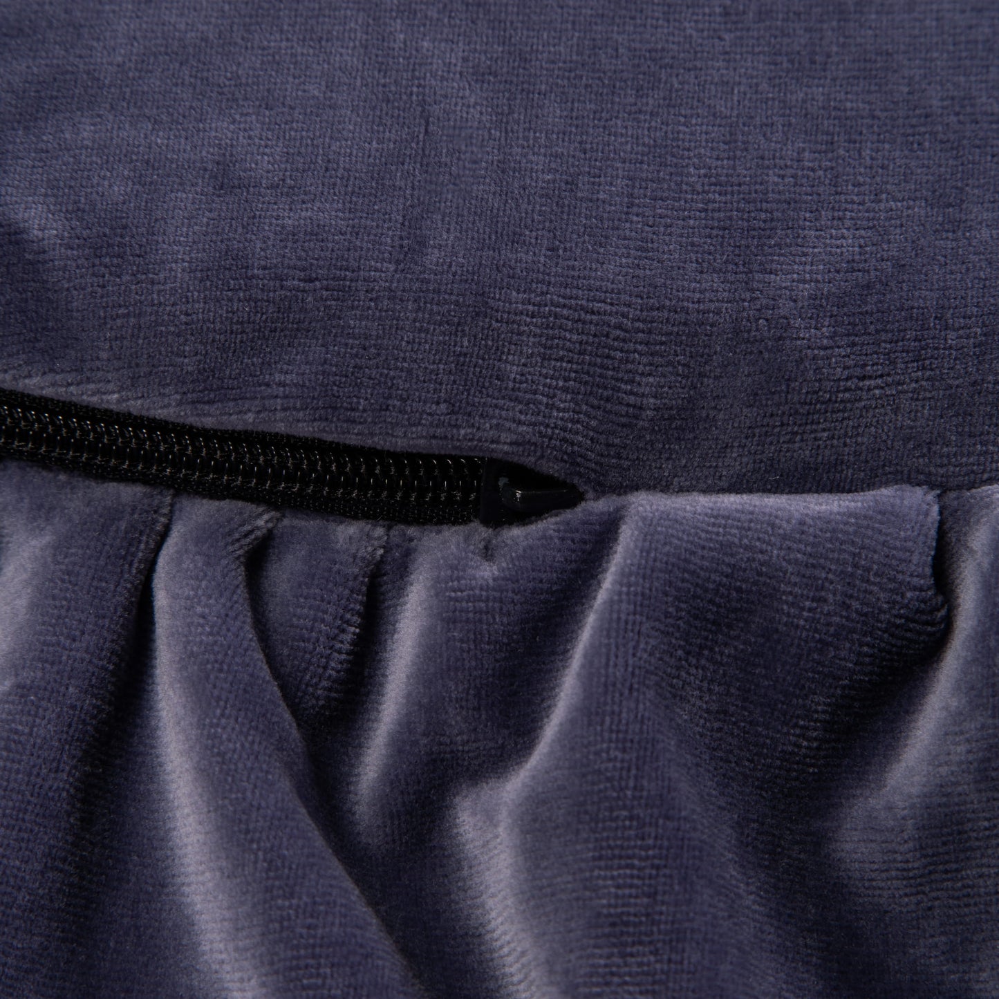Close-up of blue zipper