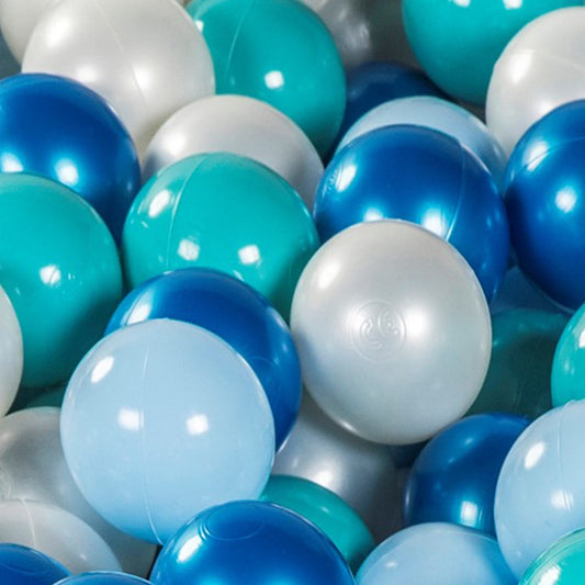 Blue and white ball pit set for toddlers