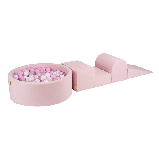 Light pink foam ball pit for toddlers and babies