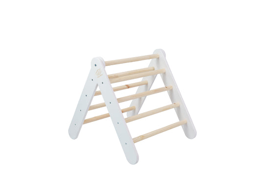 White Montessori climbing ladder for toddlers