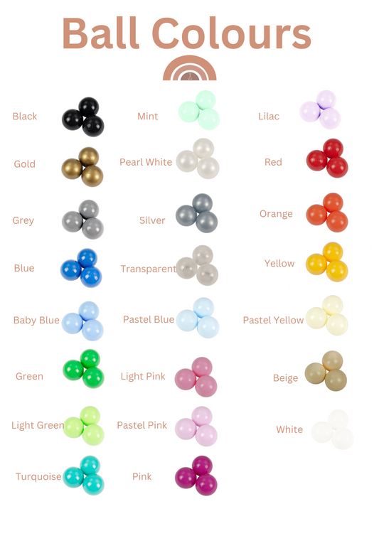 Mixed colour ball pit balls for play.