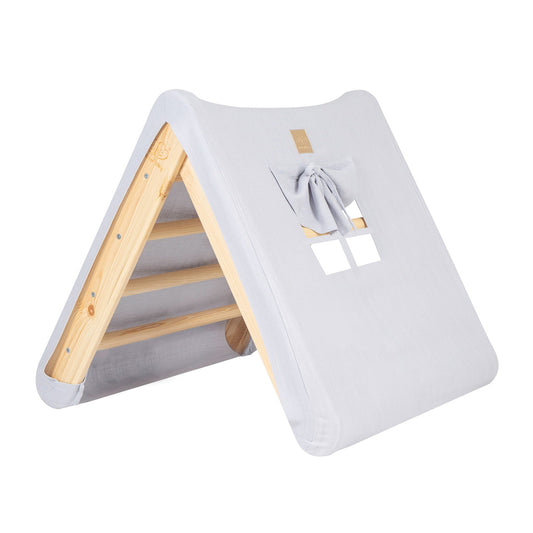 Toddler climbing frame with a protective cover for safe play.