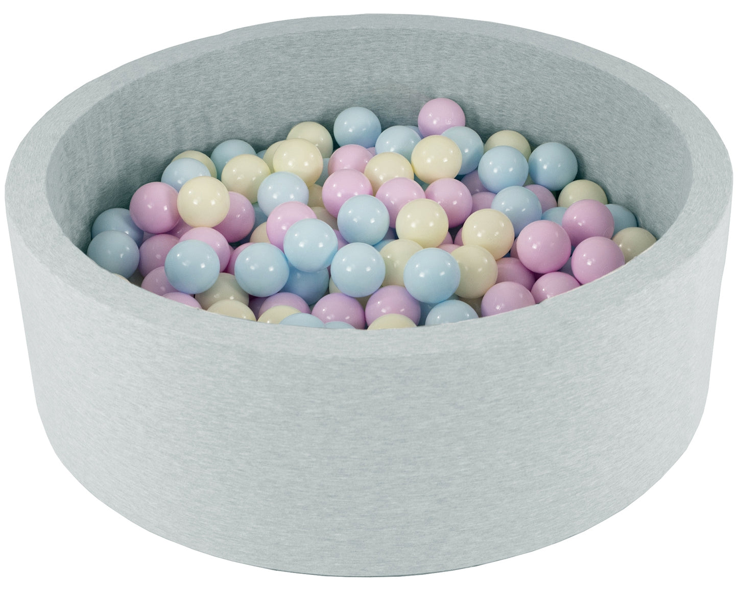 Grey Round Soft Ball Pit with balls