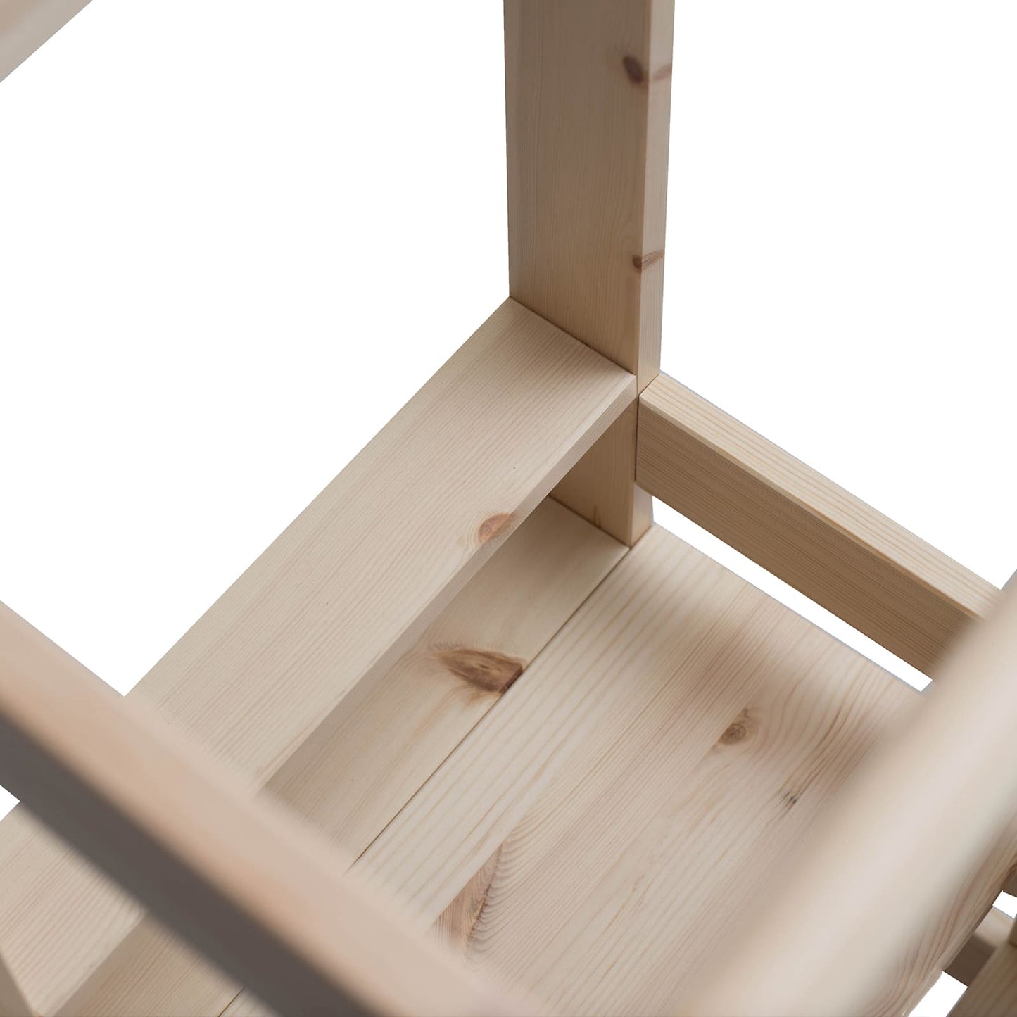 Underside of Natural kitchen helper stool. 