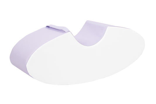 Single purple soft play rocker for toddlers.