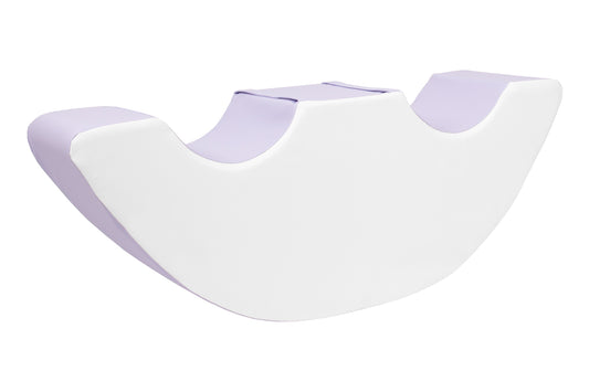 Duel purple soft play rocker for toddlers.