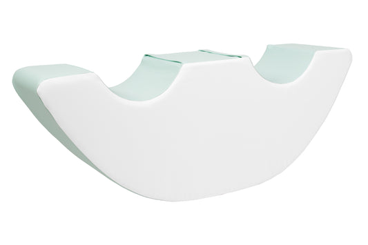 Duel green soft play rocker for toddlers.