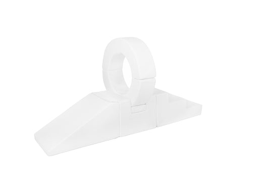 Side view of a light-grey-coloured hoop soft play set, designed for toddlers to climb, explore, and play safely.