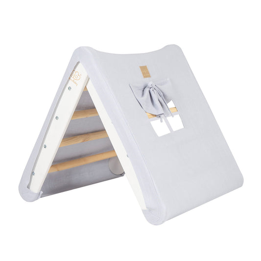 Toddler climbing frame with a protective cover for safe play.