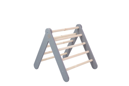 Toddler climbing frame grey for safe play.